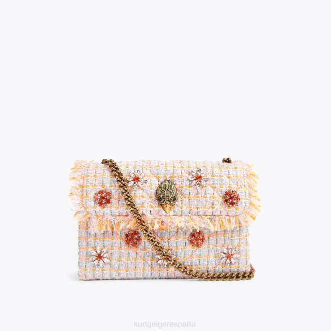 Kurt Geiger mujer bolso kensington mediano de tweed londinense 2LPR11 | bolsas naranja